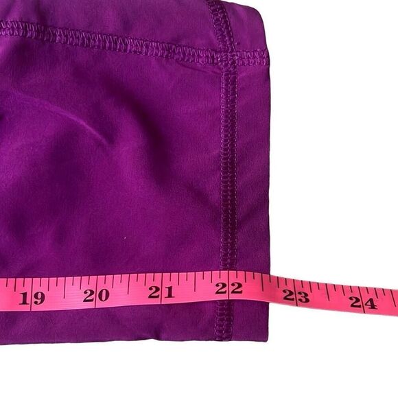 Lululemon Purple Tranquil High Waist Crop Casual Pants Pockets Sz 2 Athleisure - Picture 11 of 11
